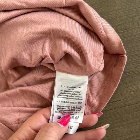 Donna Karan Pink Asymmetrical Ruched Tank Top - Picture 7 of 7